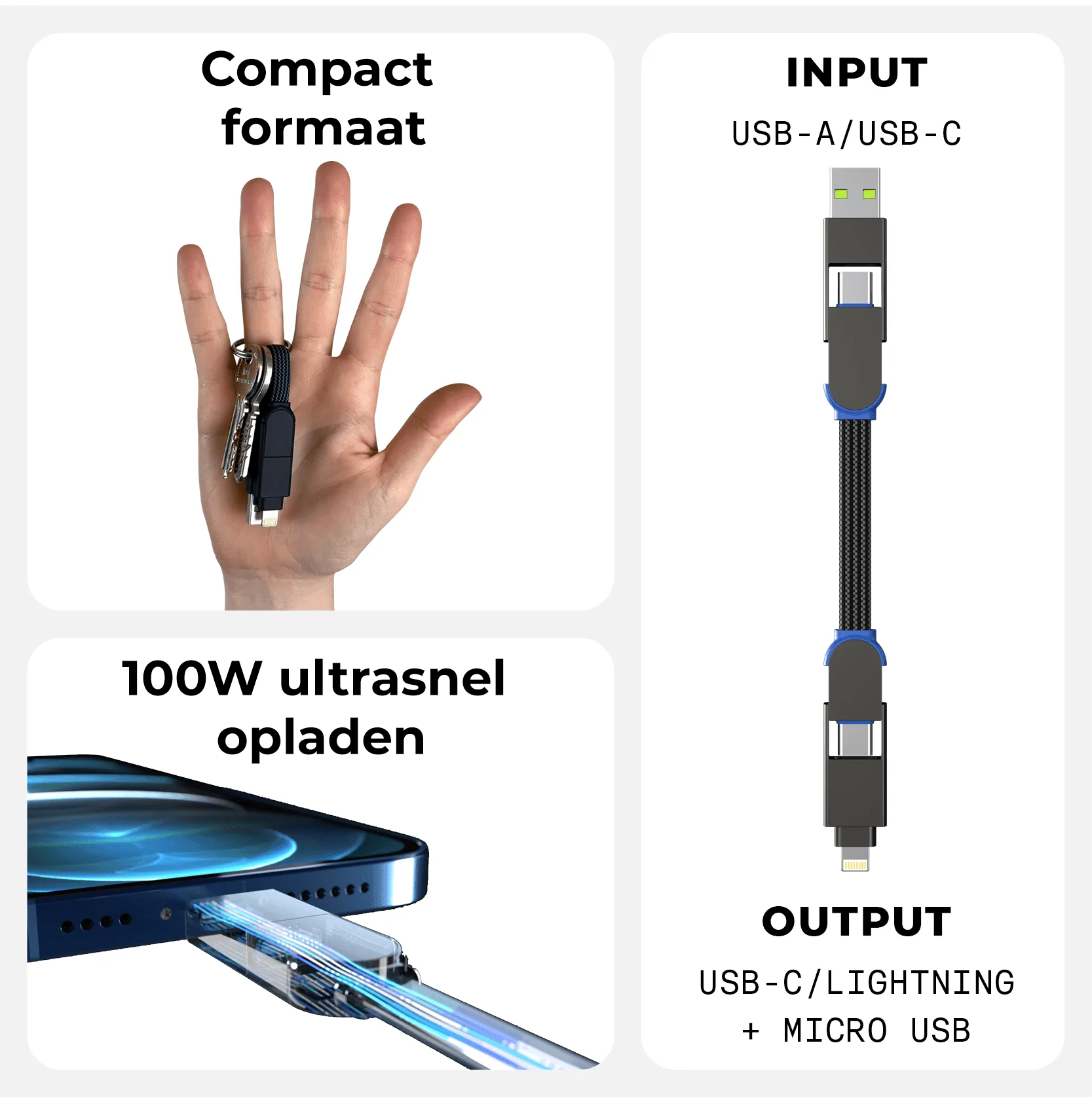 Shamo - 6-in-1 USB kabel